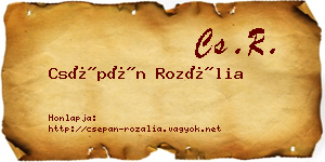Csépán Rozália névjegykártya
