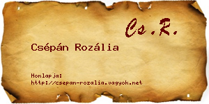 Csépán Rozália névjegykártya