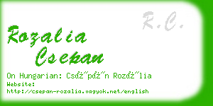 rozalia csepan business card